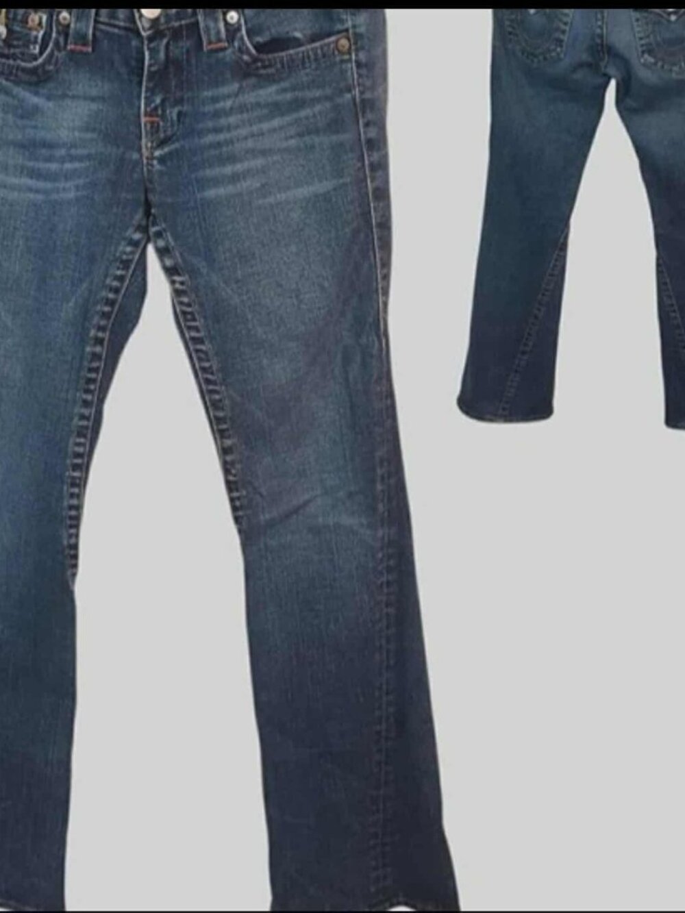 True Religion Section Joey Flare Denim Blue Casual Cotton  Jeans Womens 28 x 32
